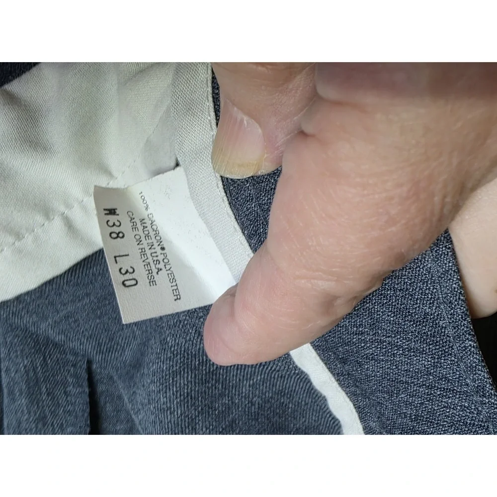 Action Slacks by Levi Strauss & Co. Men's 38x30 Dark Heather Gray Dress Pants
